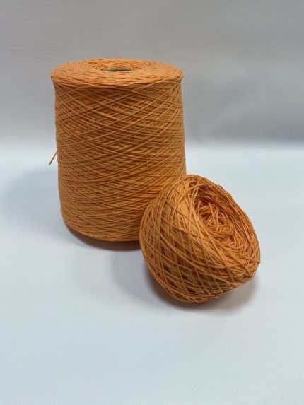 Бобинная пряжа Лента хлопок (оранжевый)