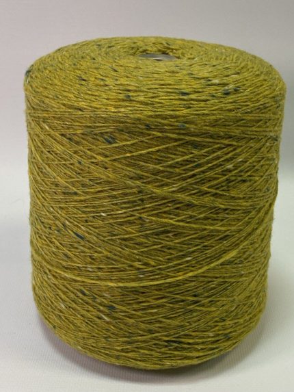 Бобинная пряжа CROFTER ECO (желтый с зелёными непсами)