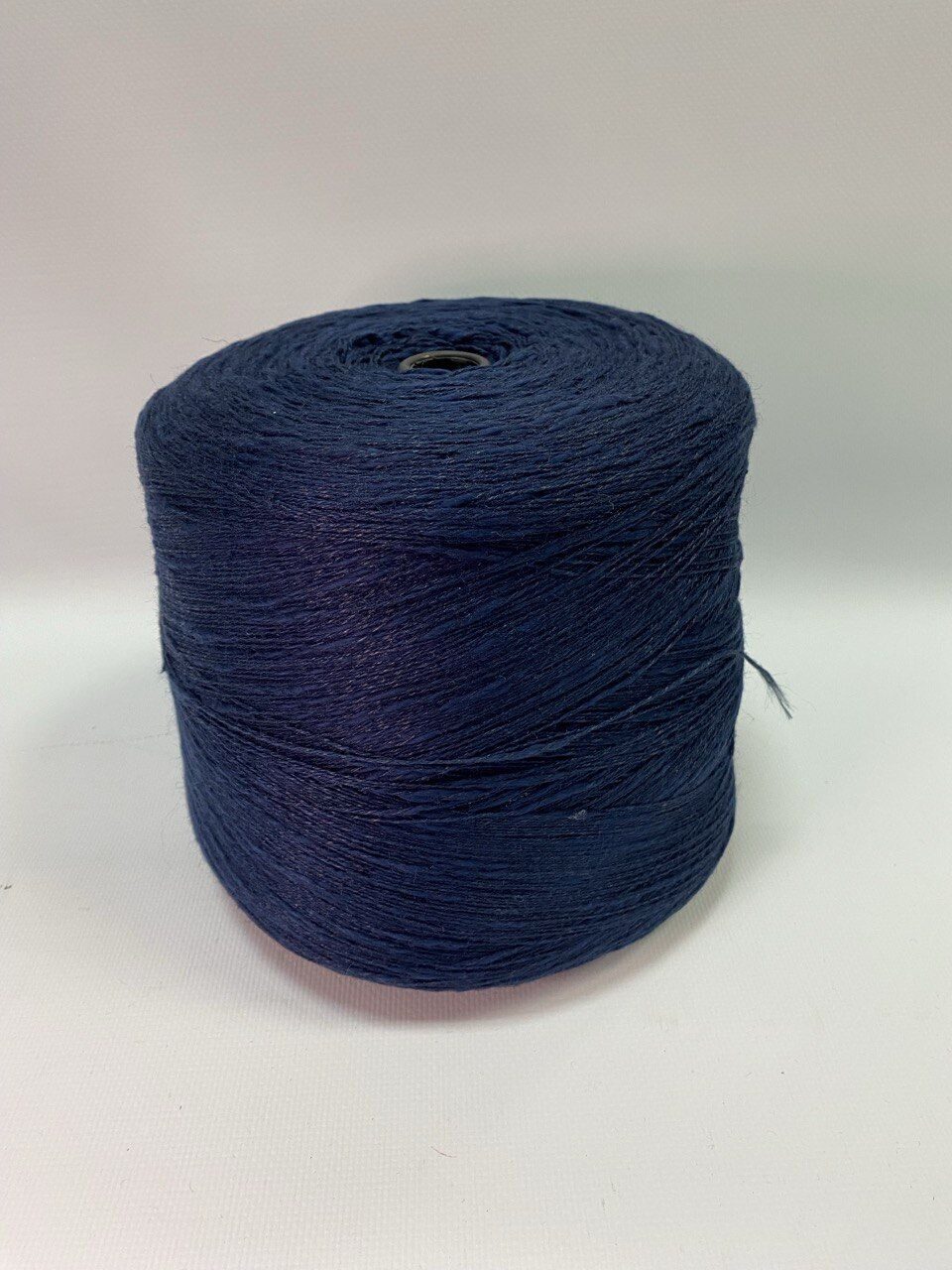 Бобинная пряжа фламе рами с хлопком (тёмно-синий)