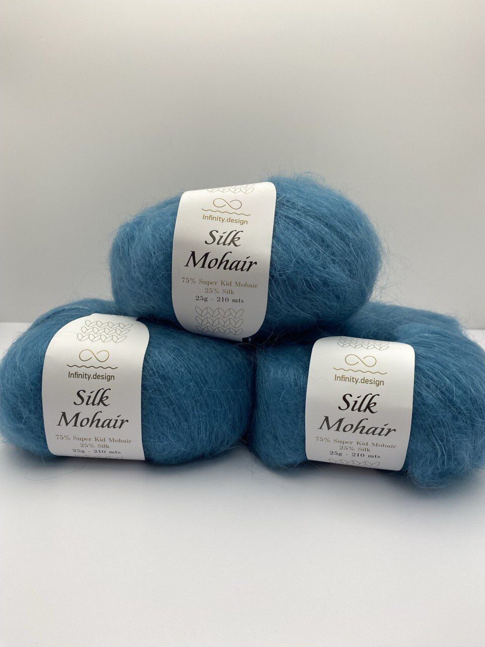 Пряжа в мотках INFINITY SILK MOHAIR 6553 PETROL — изображение 6