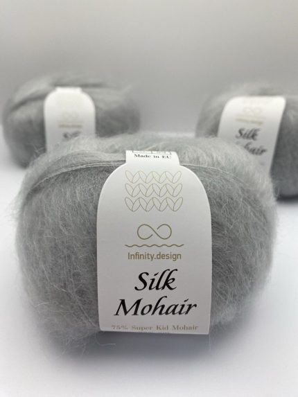Пряжа в мотках INFINITY SILK MOHAIR 1022 CLOUD GREY