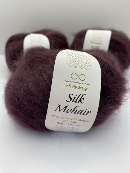 Пряжа в мотках INFINITY SILK MOHAIR 4855 AUBERGINE