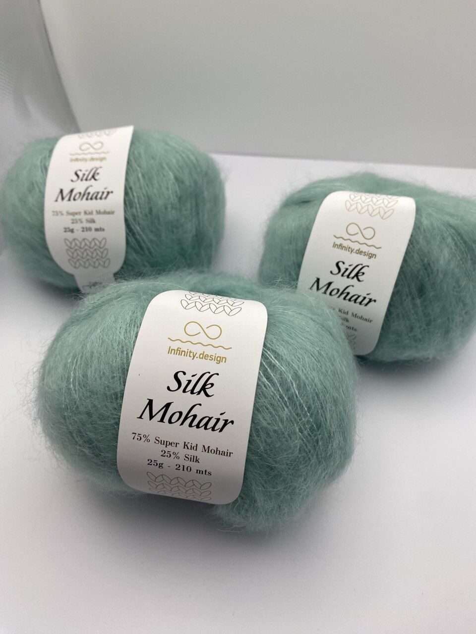 Пряжа в мотках INFINITY SILK MOHAIR 7711 MINT — изображение 8