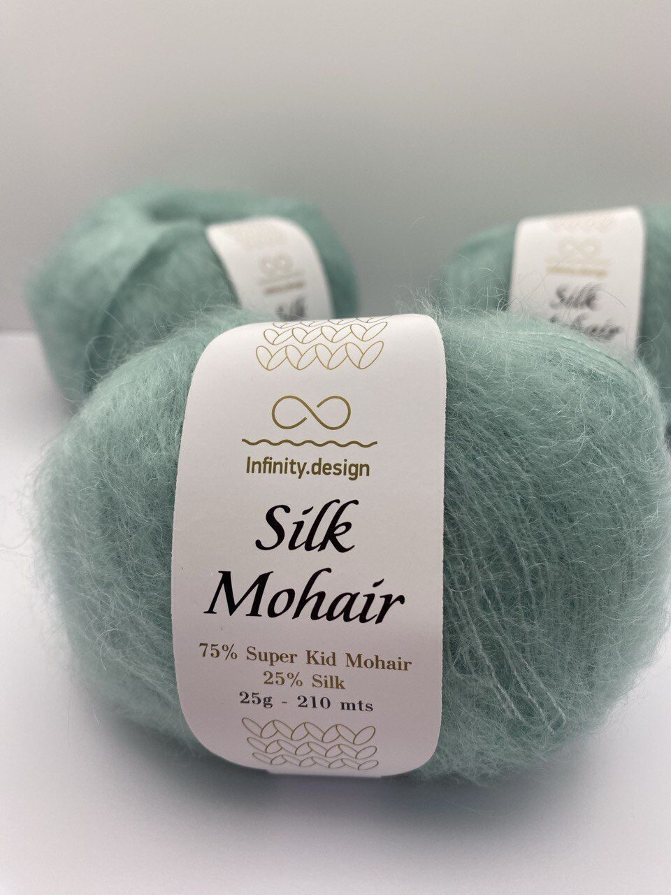 Пряжа в мотках INFINITY SILK MOHAIR 7711 MINT — изображение 5