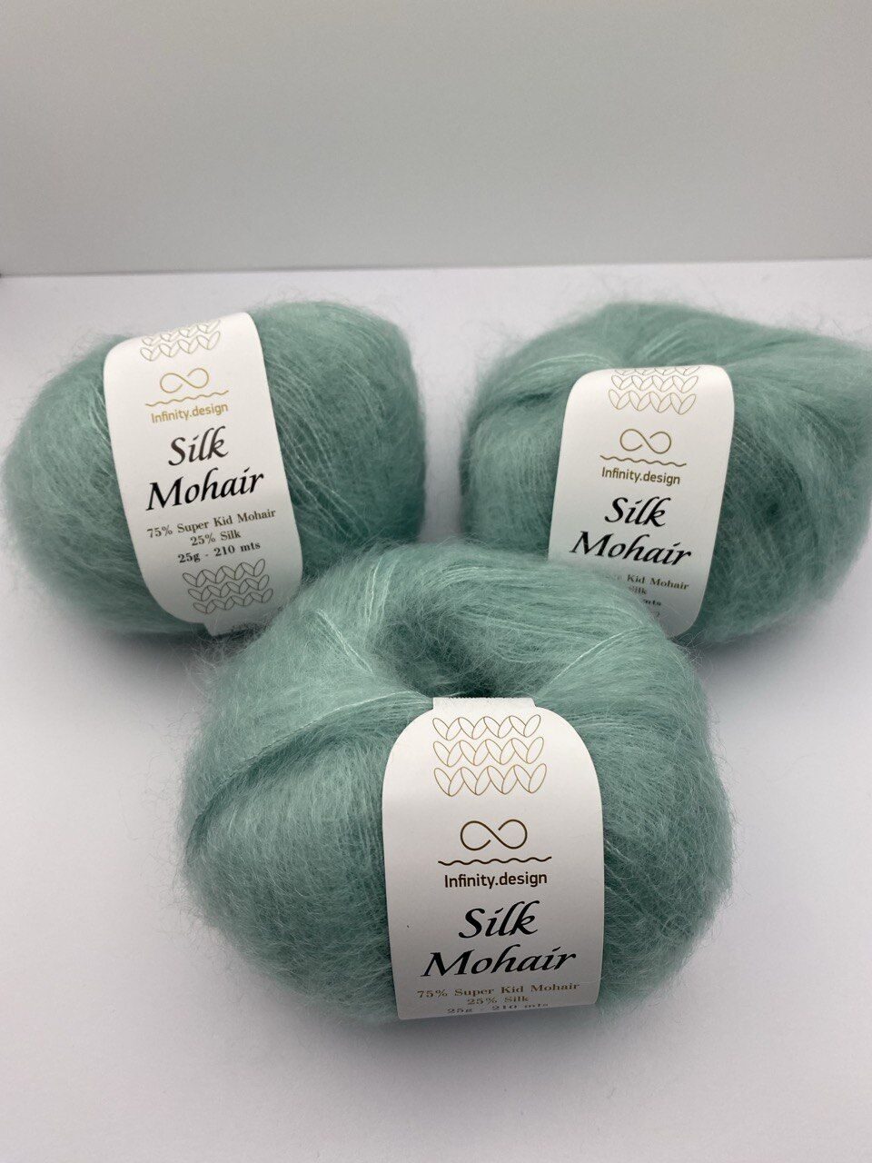 Пряжа в мотках INFINITY SILK MOHAIR 7711 MINT — изображение 4