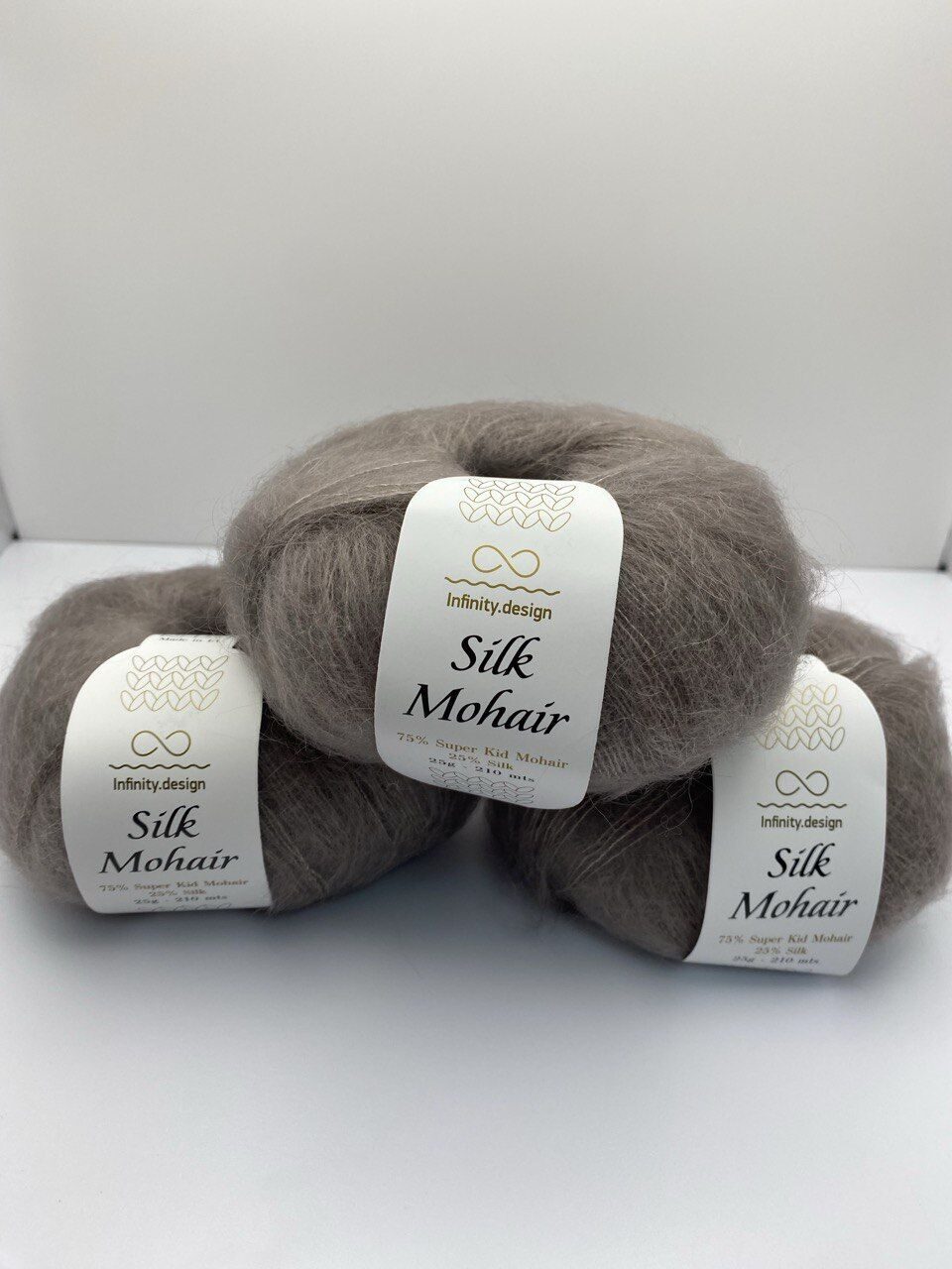 Пряжа в мотках INFINITY SILK MOHAIR 3025 GREY PEARL — изображение 7