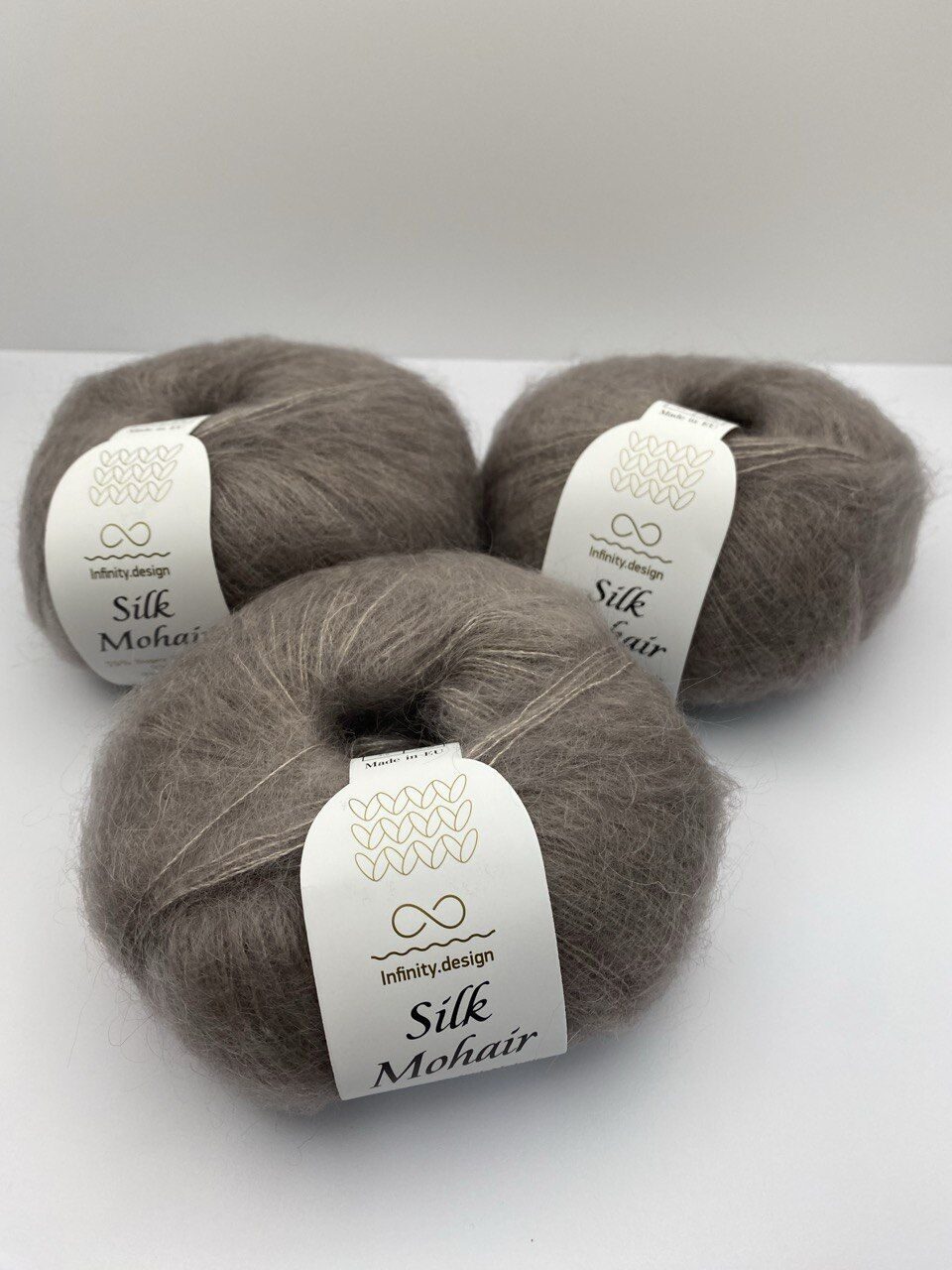 Пряжа в мотках INFINITY SILK MOHAIR 3025 GREY PEARL — изображение 6