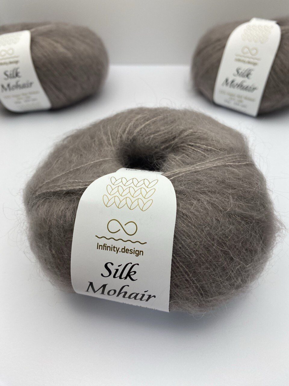 Пряжа в мотках INFINITY SILK MOHAIR 3025 GREY PEARL — изображение 5