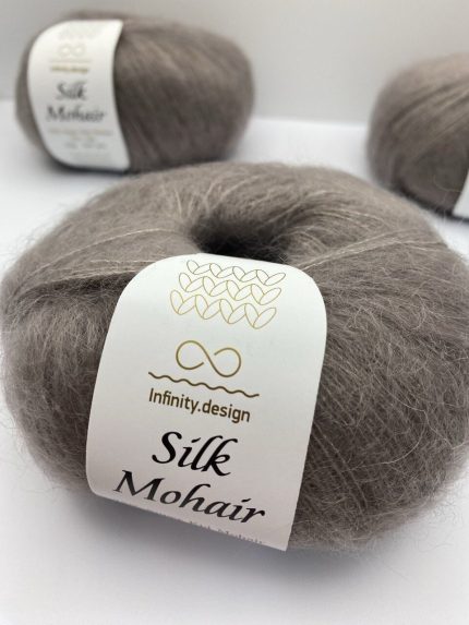 Пряжа в мотках INFINITY SILK MOHAIR 3025 GREY PEARL