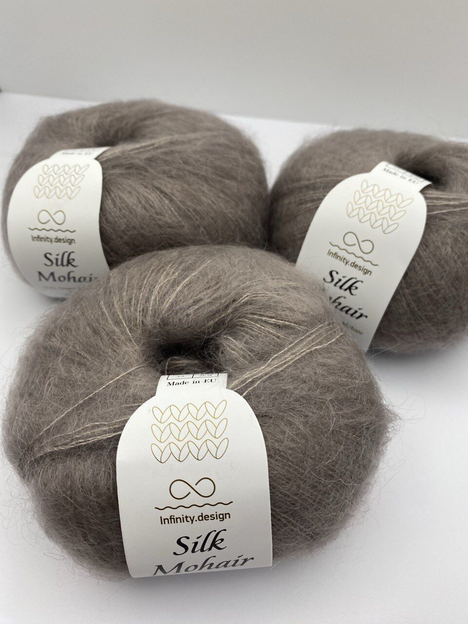 Пряжа в мотках INFINITY SILK MOHAIR 3025 GREY PEARL — изображение 4