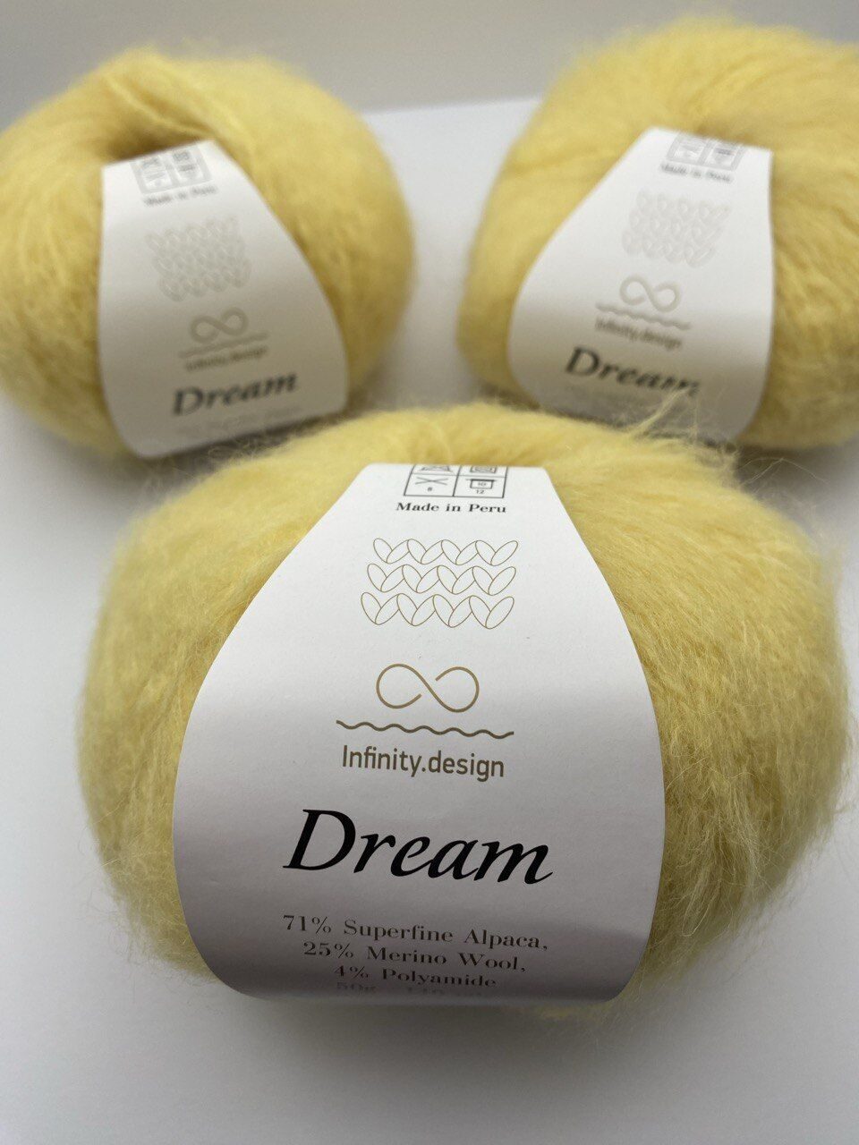 Пряжа для вязания INFINITY DREAM 2112 YELLOW — изображение 4