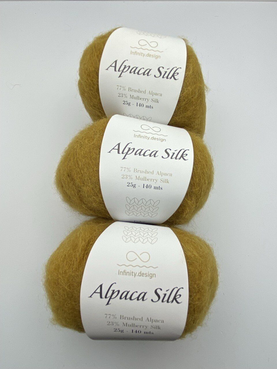 Пряжа для вязания INFINITY ALPACA SILK 2035 OCHER — изображение 8