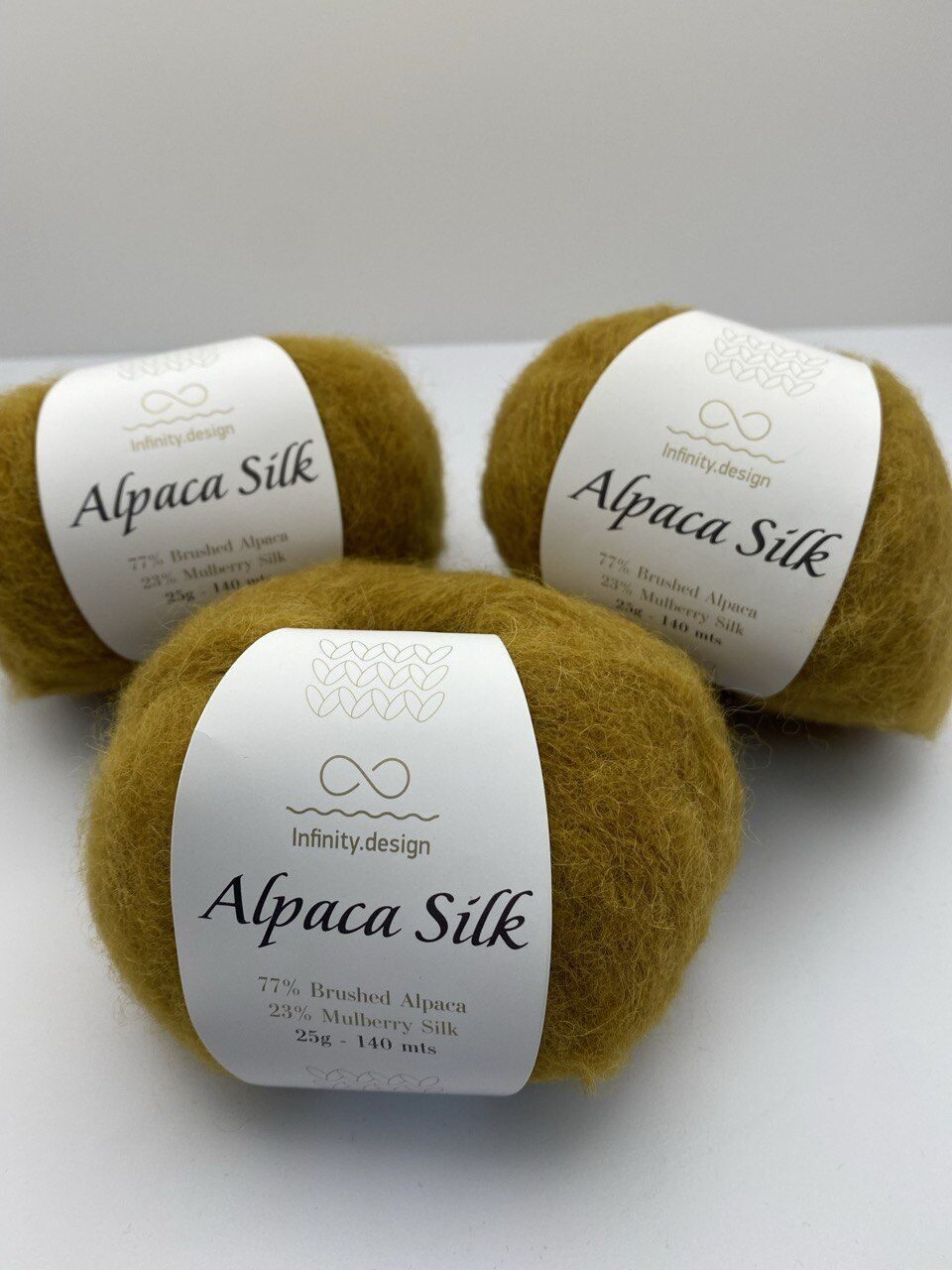 Пряжа для вязания INFINITY ALPACA SILK 2035 OCHER — изображение 7