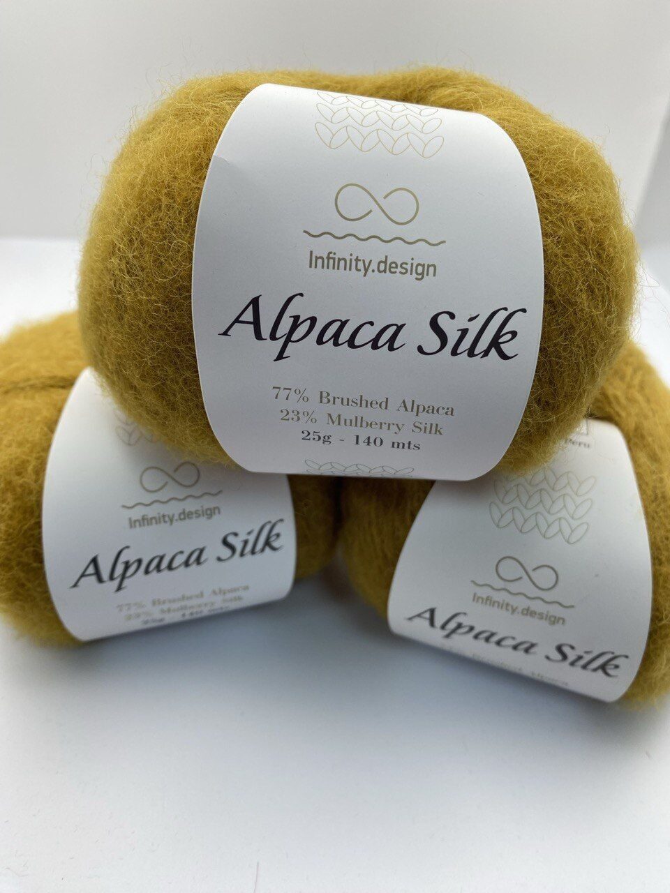 Пряжа для вязания INFINITY ALPACA SILK 2035 OCHER — изображение 6