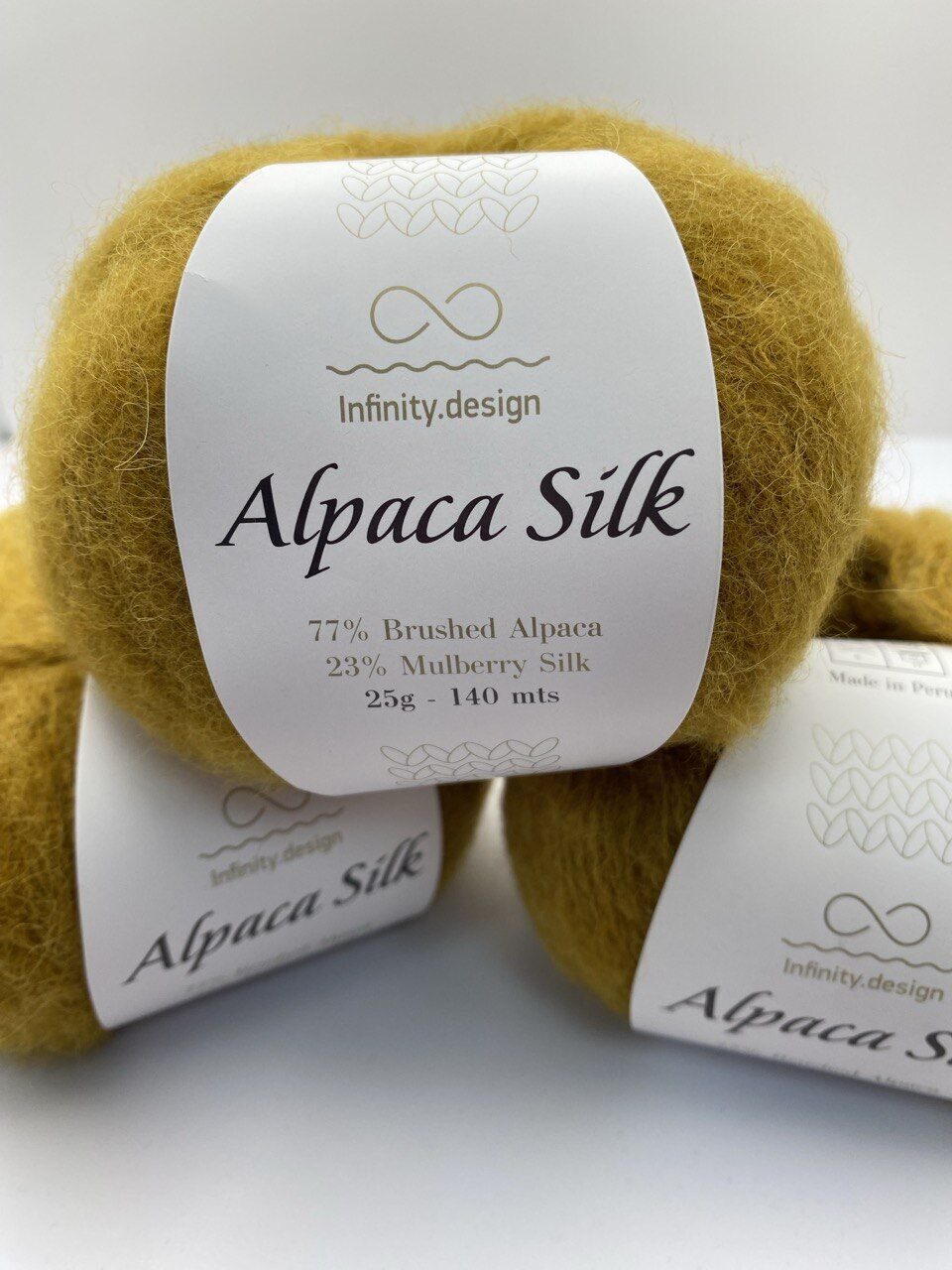 Пряжа для вязания INFINITY ALPACA SILK 2035 OCHER — изображение 5