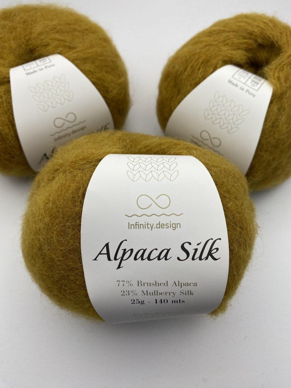 Пряжа для вязания INFINITY ALPACA SILK 2035 OCHER — изображение 4