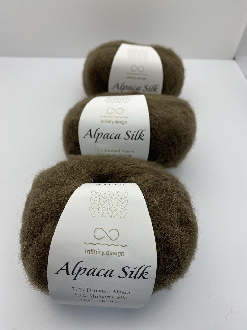 Пряжа для вязания INFINITY ALPACA SILK 3072 BROWN — изображение 8