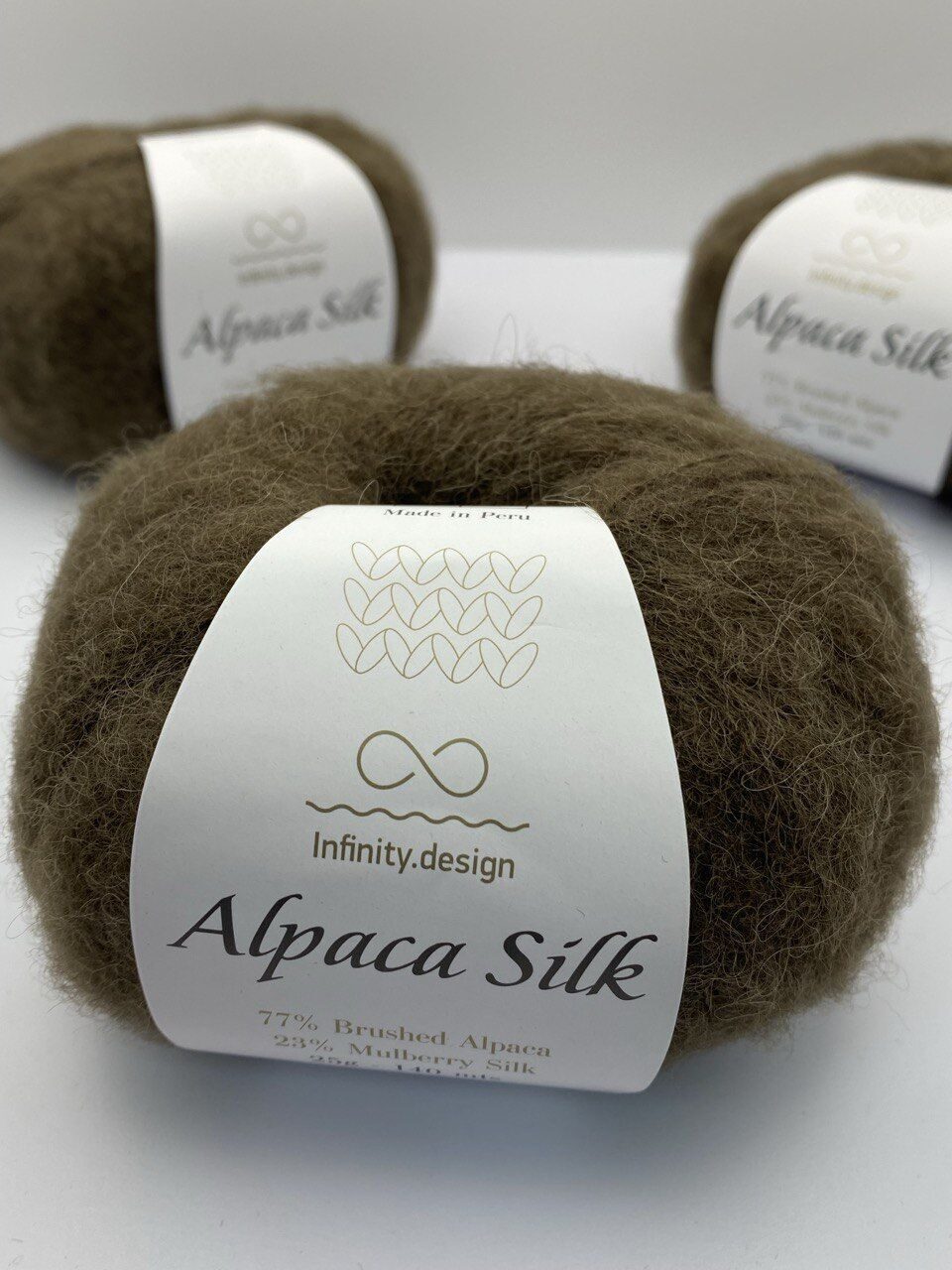 Пряжа для вязания INFINITY ALPACA SILK 3072 BROWN — изображение 7
