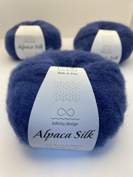 Пряжа для вязания INFINITY ALPACA SILK 6364 DARK BLUE
