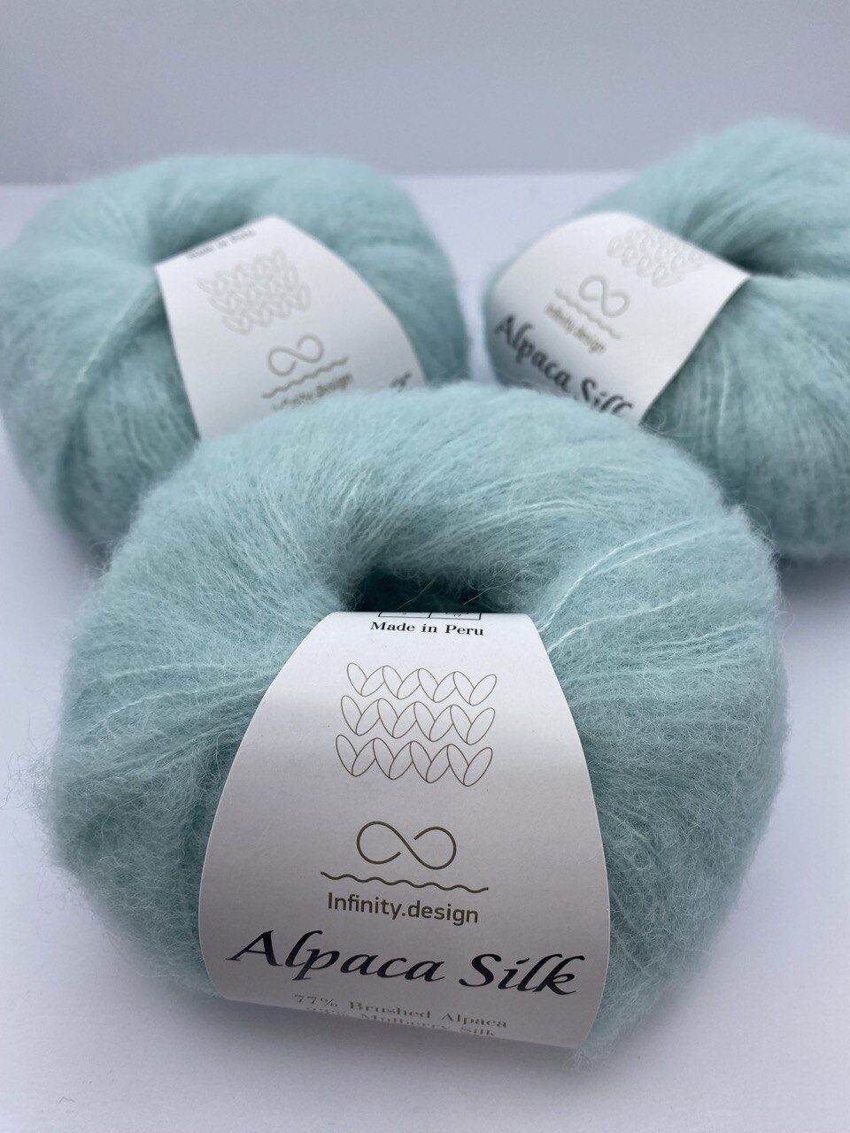 Пряжа для вязания INFINITY ALPACA SILK 7212 DUST PETROL — изображение 3