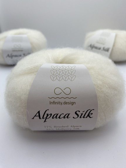 Пряжа для вязания INFINITY ALPACA SILK 1002 WHITE