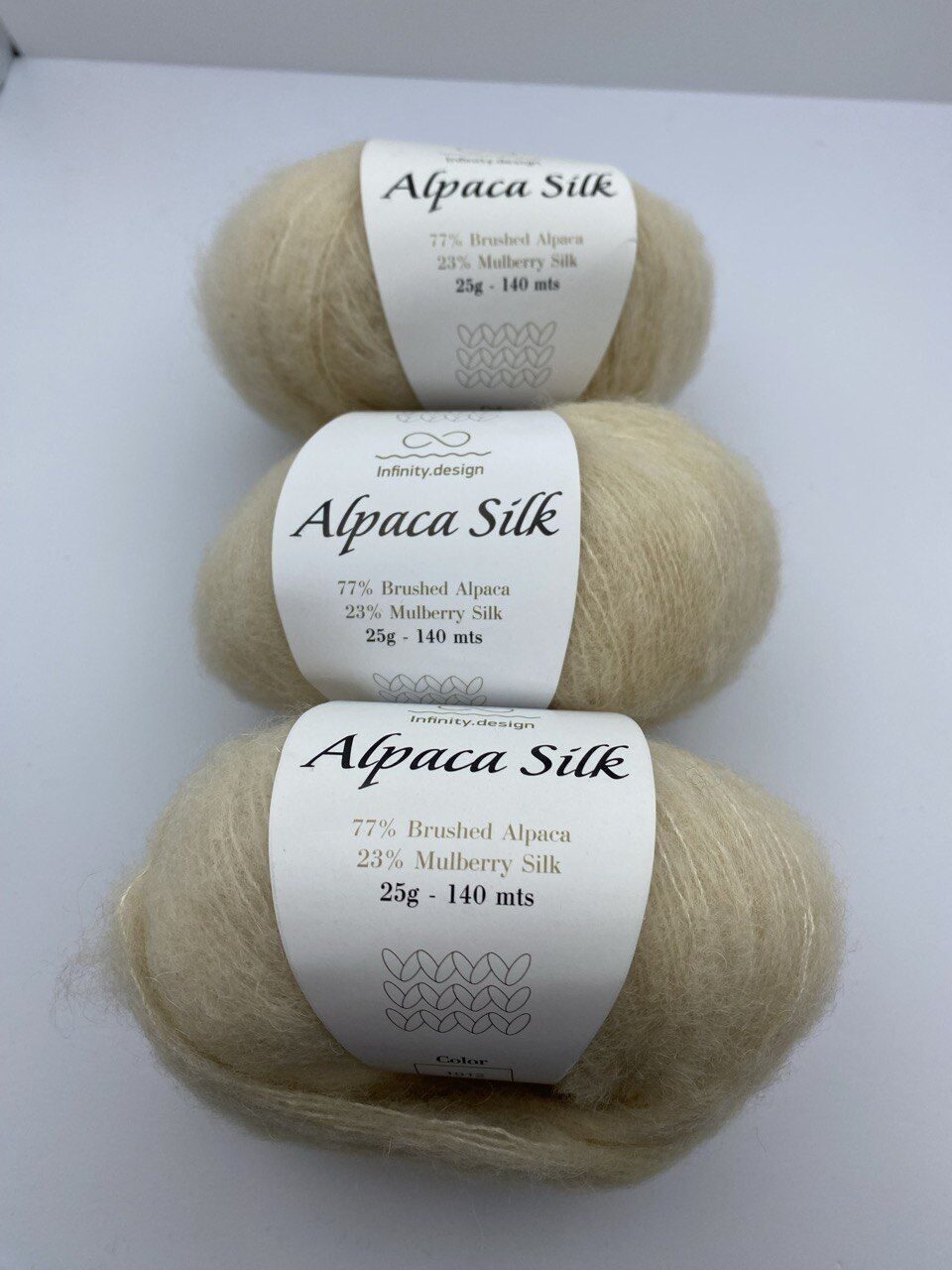 Пряжа для вязания INFINITY ALPACA SILK 1012 NATURE — изображение 7