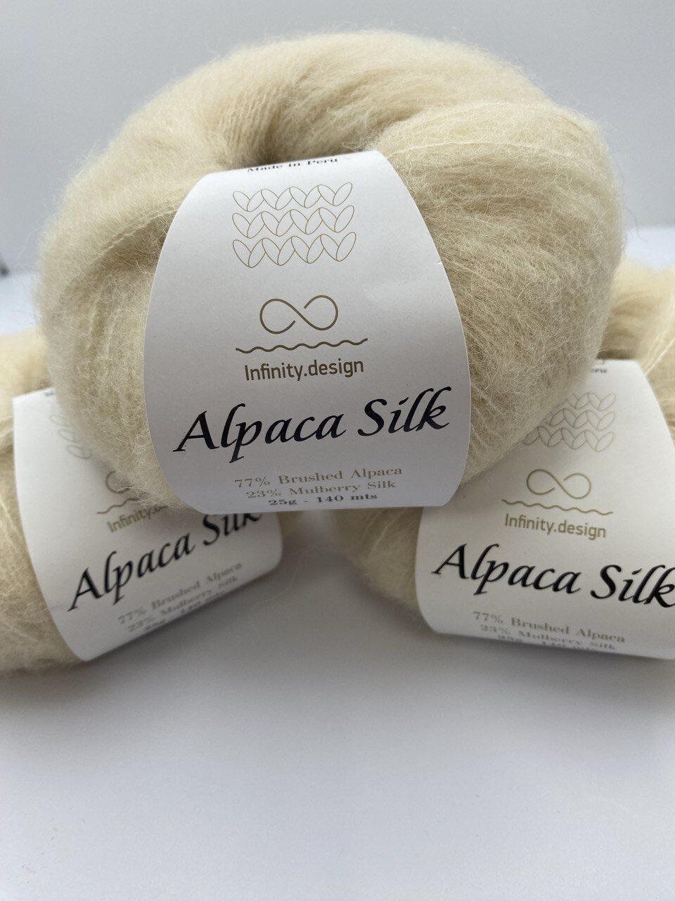 Пряжа для вязания INFINITY ALPACA SILK 1012 NATURE — изображение 6