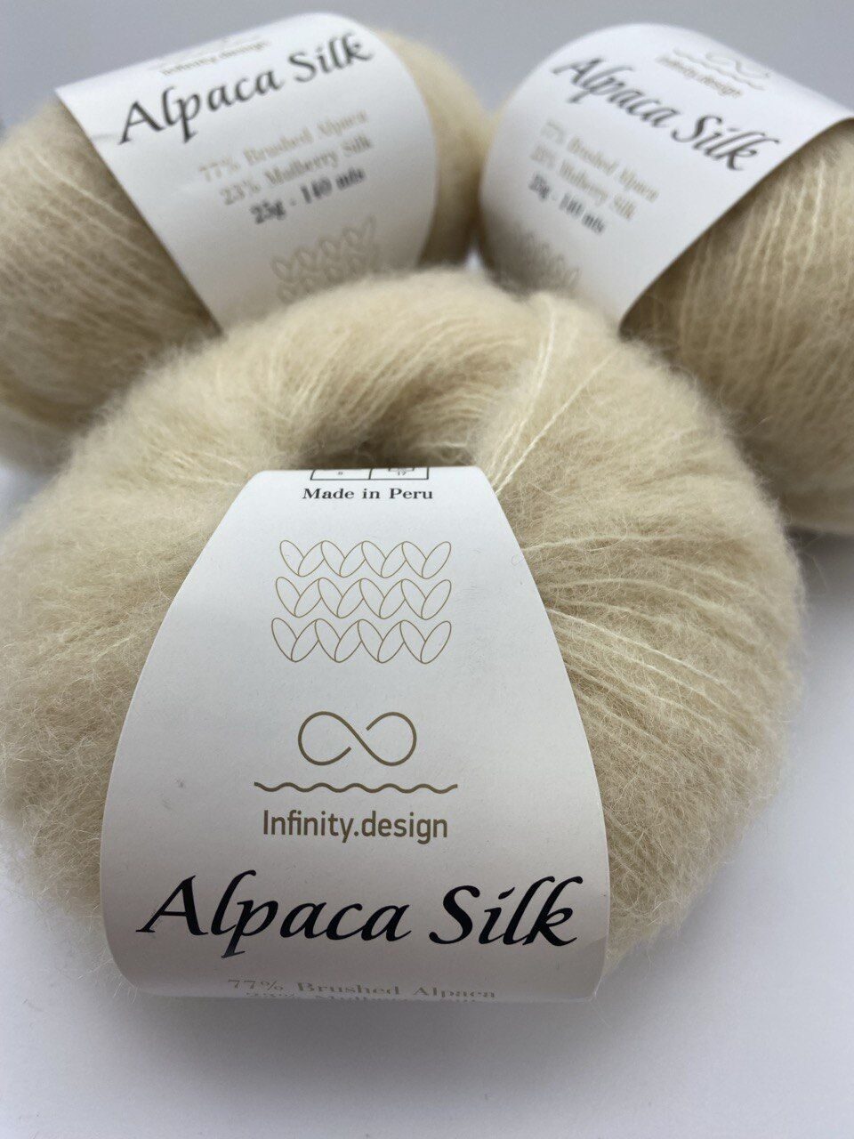 Пряжа для вязания INFINITY ALPACA SILK 1012 NATURE — изображение 5