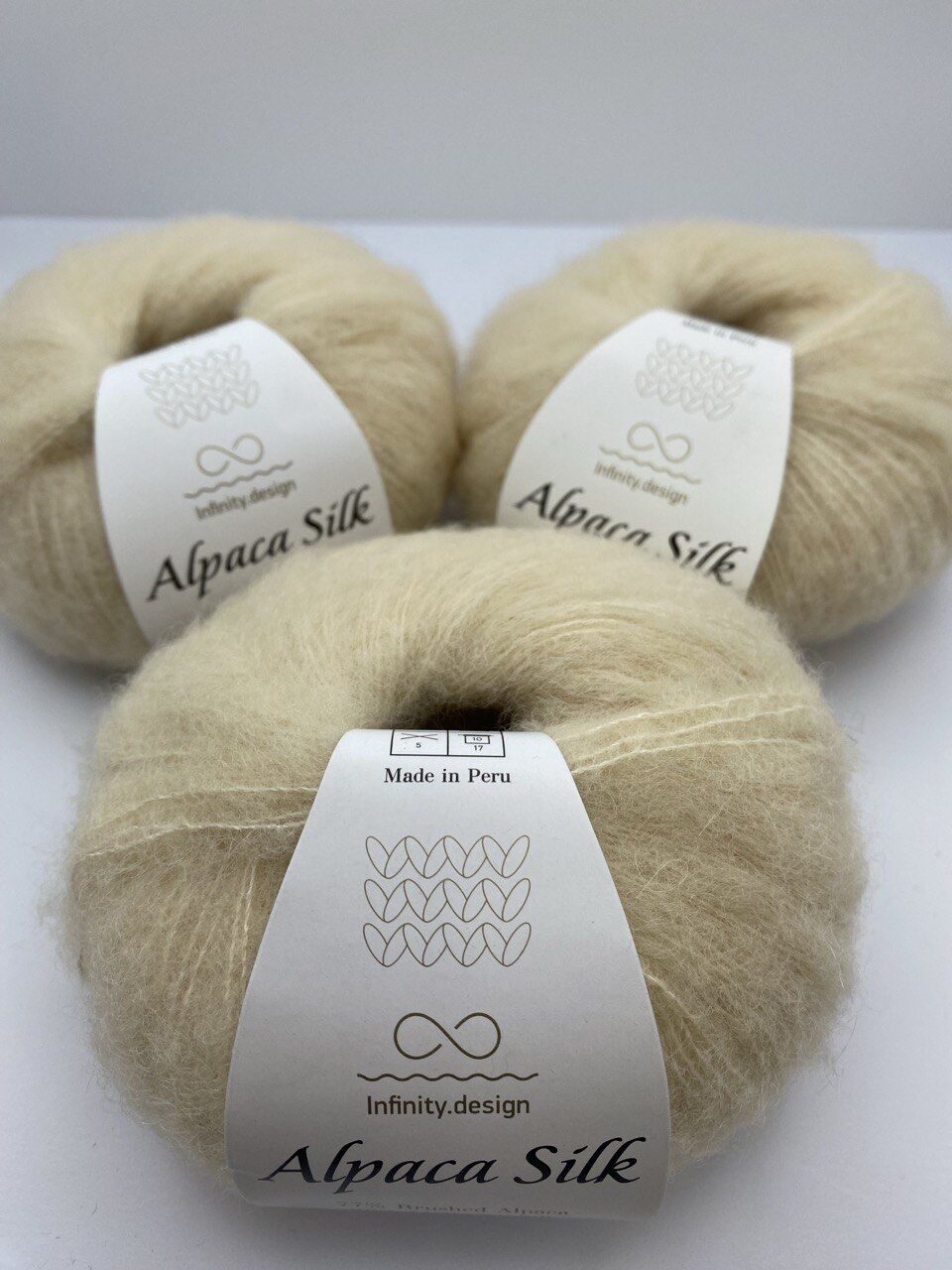Пряжа для вязания INFINITY ALPACA SILK 1012 NATURE — изображение 3