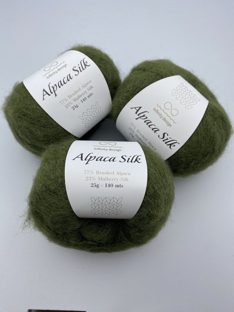 Пряжа для вязания INFINITY ALPACA SILK 9573 MOSE GREEN — изображение 8
