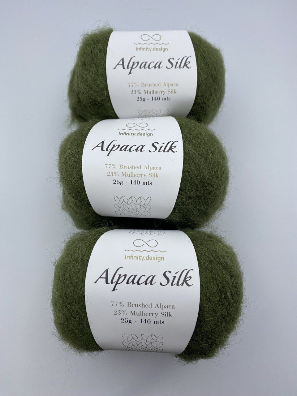 Пряжа для вязания INFINITY ALPACA SILK 9573 MOSE GREEN — изображение 7