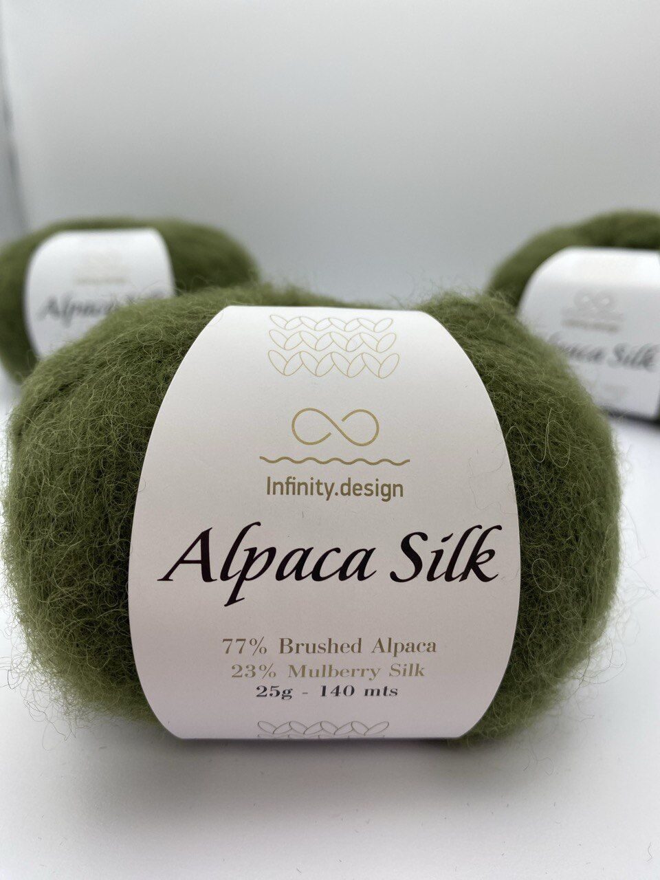 Пряжа для вязания INFINITY ALPACA SILK 9573 MOSE GREEN