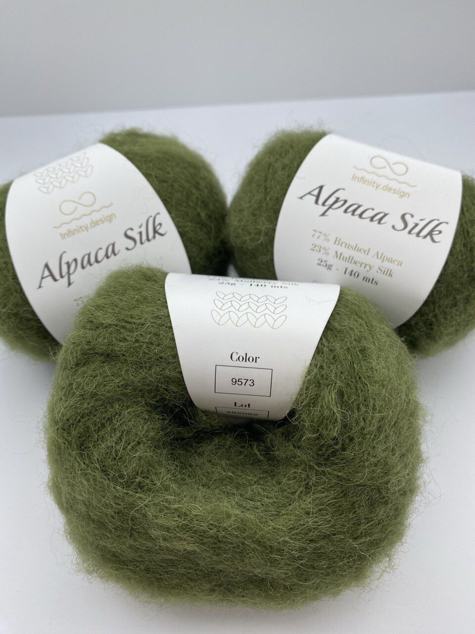 Пряжа для вязания INFINITY ALPACA SILK 9573 MOSE GREEN — изображение 6
