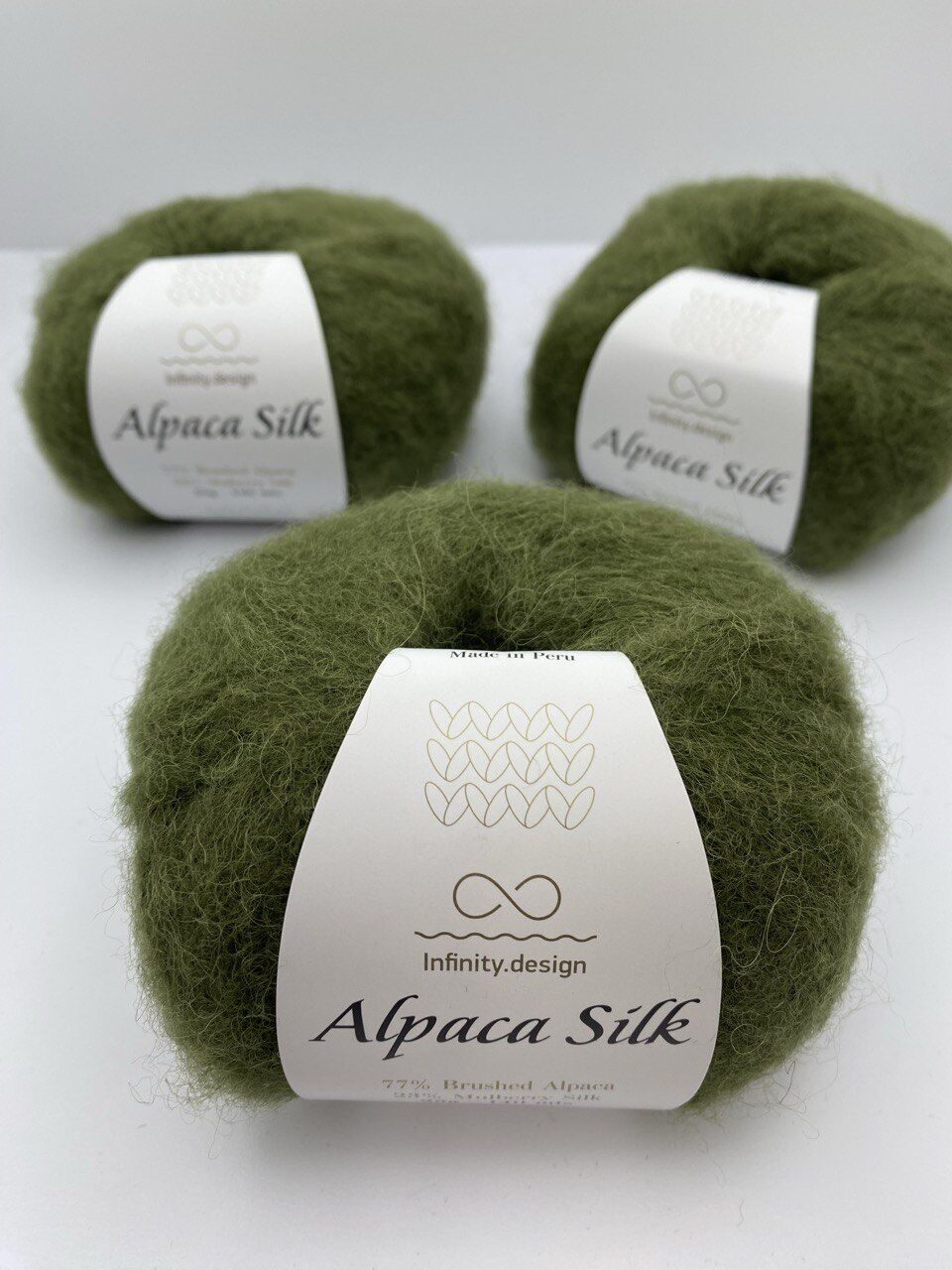Пряжа для вязания INFINITY ALPACA SILK 9573 MOSE GREEN — изображение 5