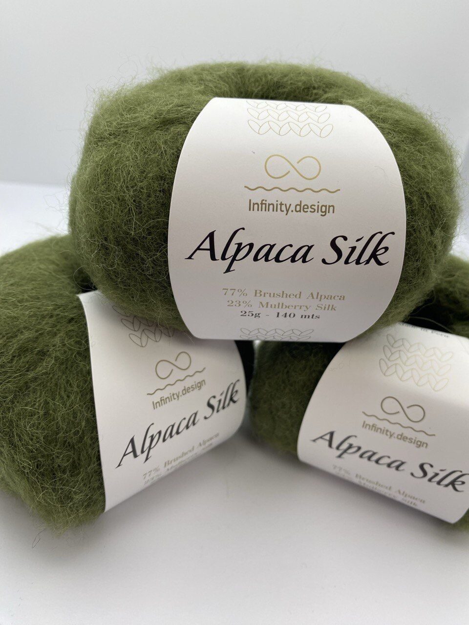 Пряжа для вязания INFINITY ALPACA SILK 9573 MOSE GREEN — изображение 4