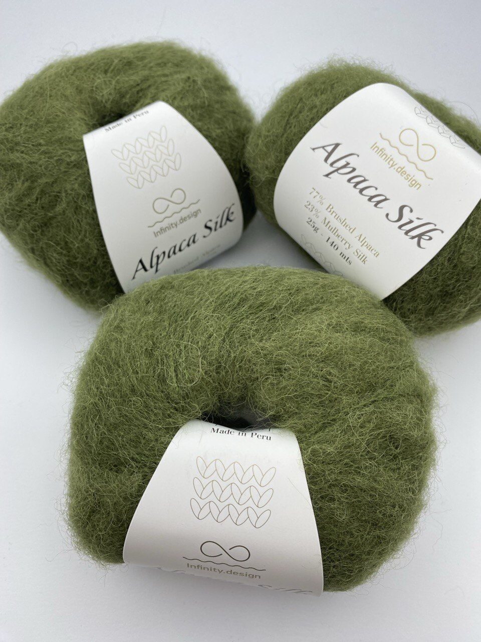 Пряжа для вязания INFINITY ALPACA SILK 9573 MOSE GREEN — изображение 3