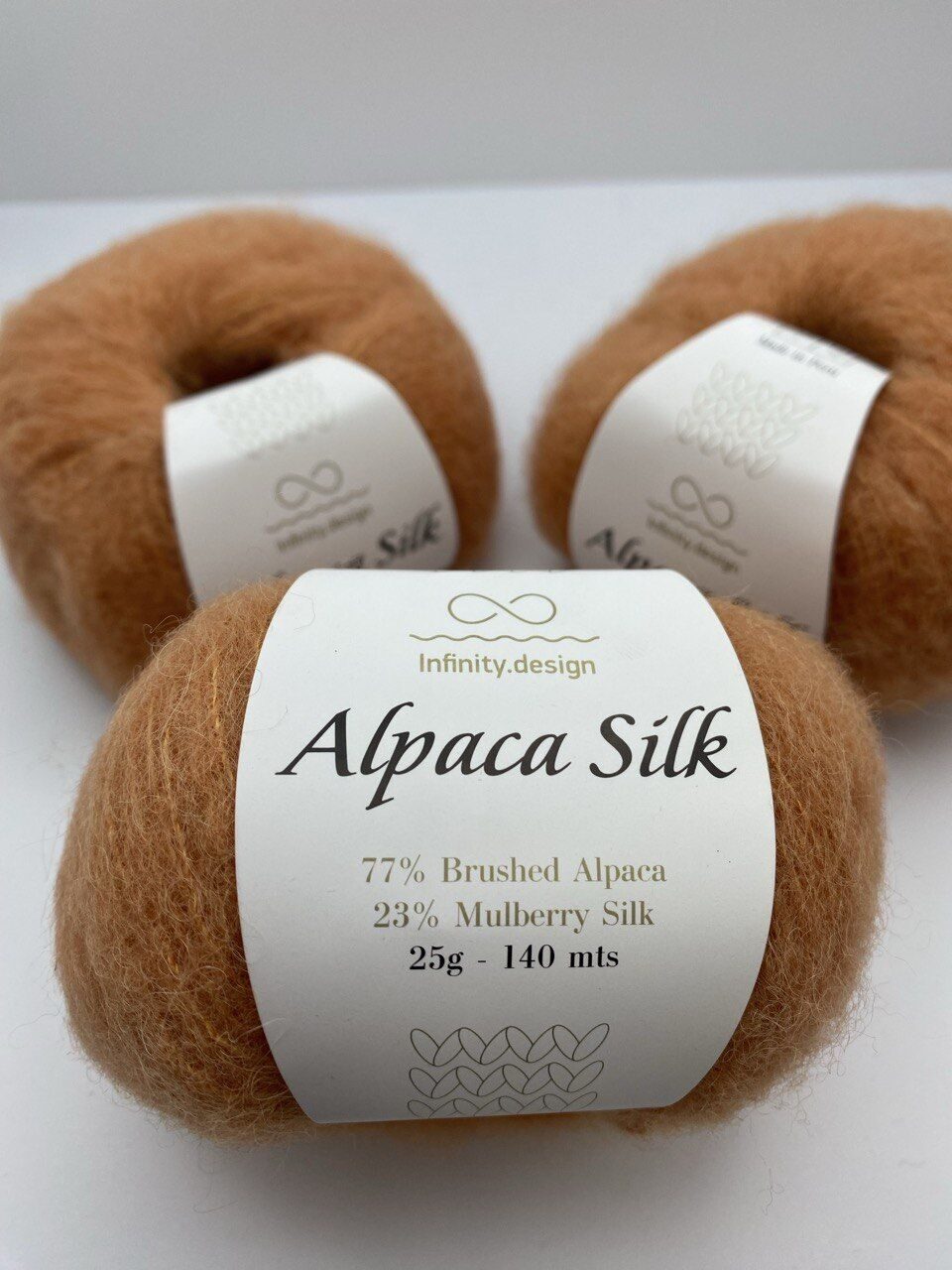 Пряжа для вязания INFINITY ALPACA SILK 2355 OCHER — изображение 6