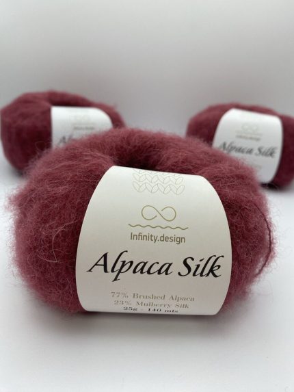 Пряжа для вязания INFINITY ALPACA SILK 4344 DARK POWDER PINK