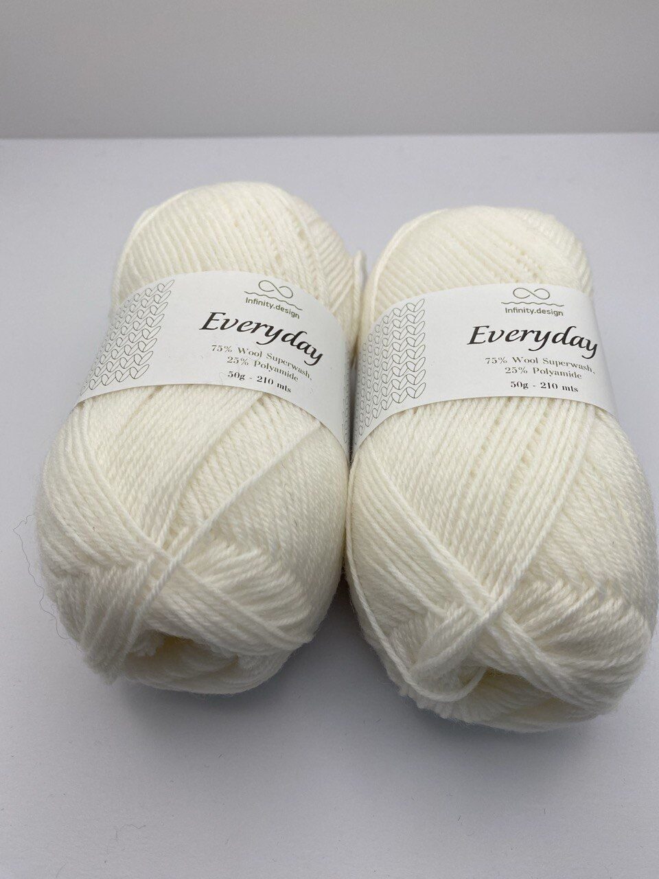Пряжа для вязания INFINITY EVERYDAY 1002 WHITE — изображение 4