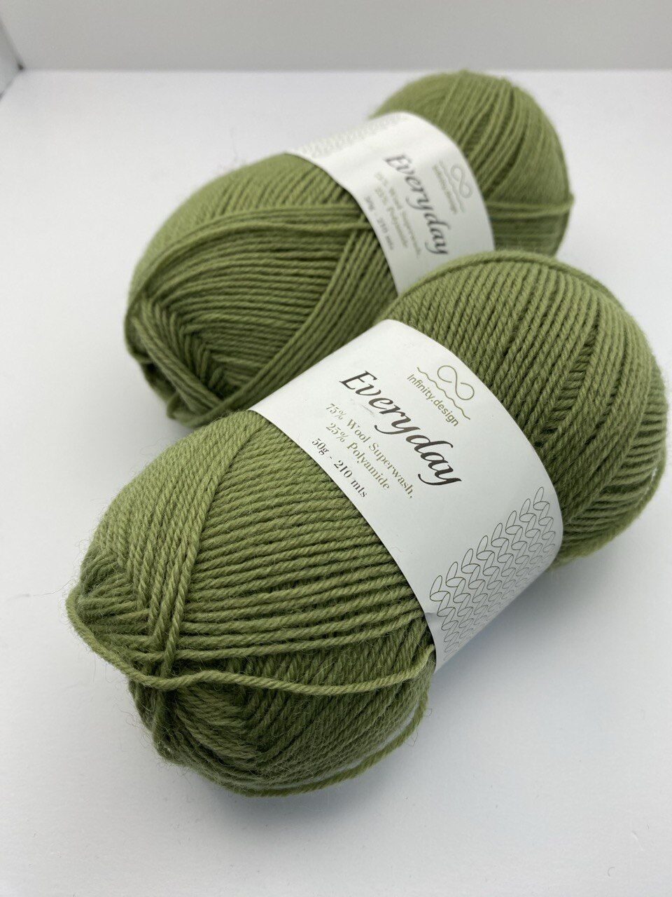 Пряжа для вязания INFINITY EVERYDAY 9522 LIGHT OLIVE GREEN — изображение 5