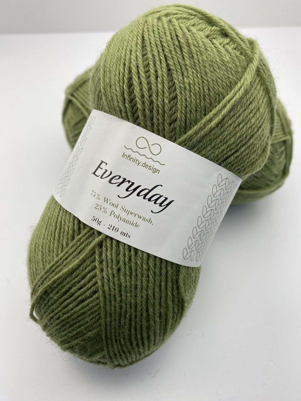 Пряжа для вязания INFINITY EVERYDAY 9522 LIGHT OLIVE GREEN