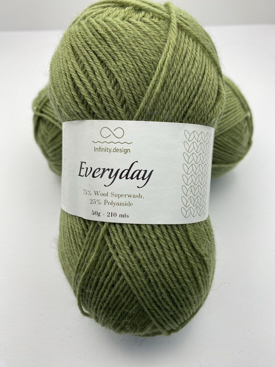 Пряжа для вязания INFINITY EVERYDAY 9522 LIGHT OLIVE GREEN — изображение 4