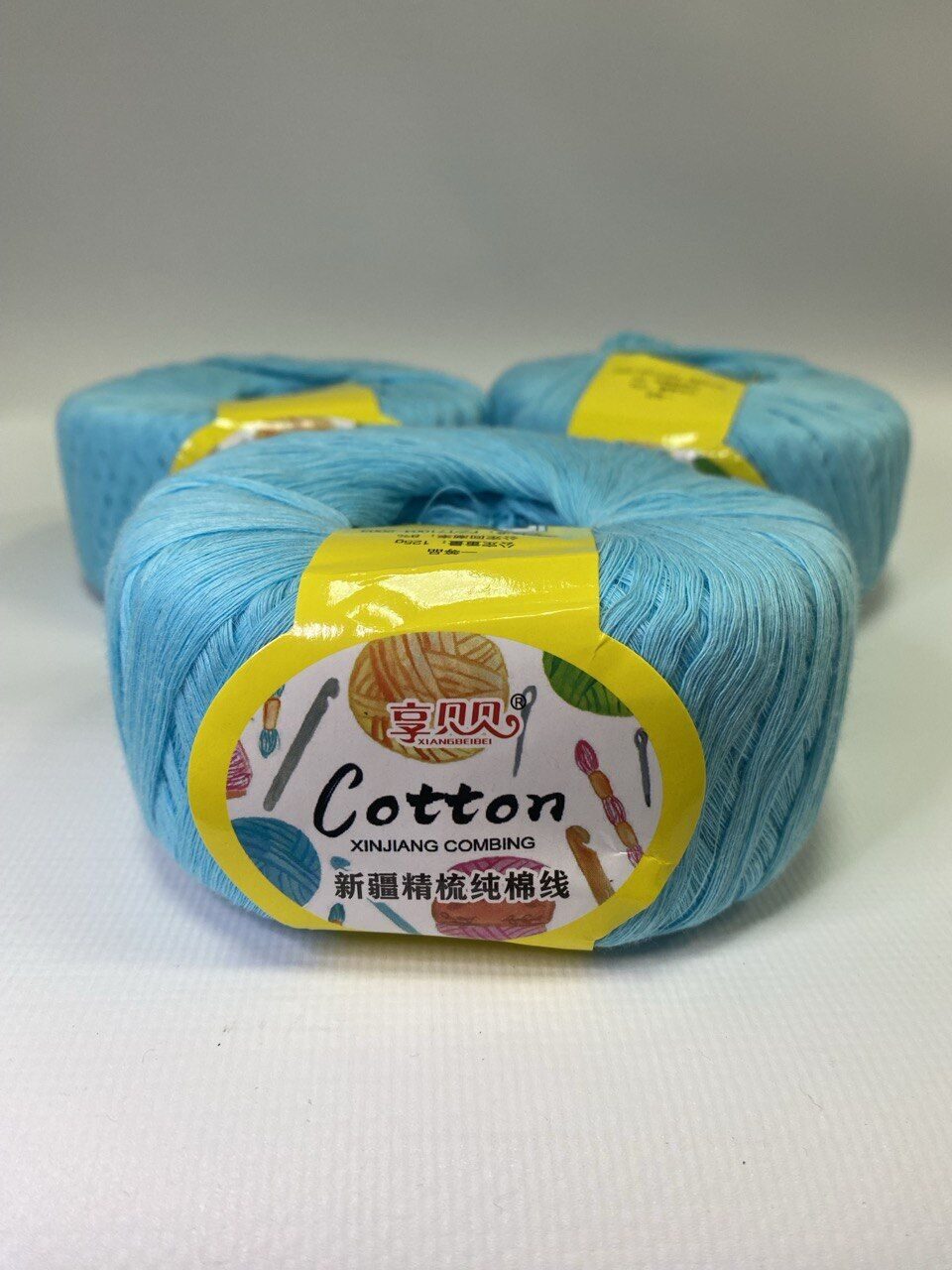 Пряжа хлопок 125 бирюзовый — изображение 8