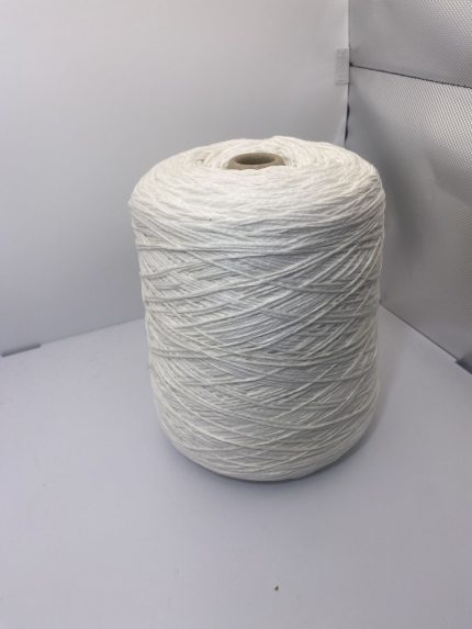 Бобинная пряжа шнурок Рами 55% Хлопок 45% (01) молочный